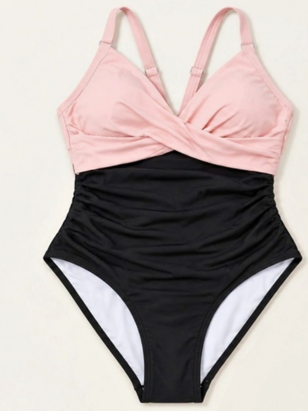 PinkBlush Black Twist Front Back Cutout One Piece Swimsuit XS
